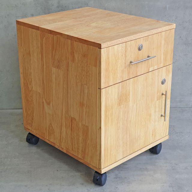 Tủ để hồ sơ cá nhân di động 40x50x50cm gỗ cao su TCN68003