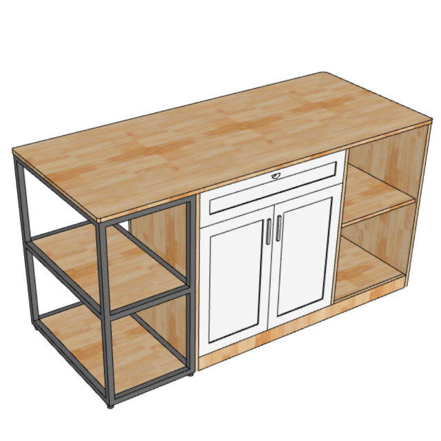  Bàn Đảo Bếp 160x70cm TK143