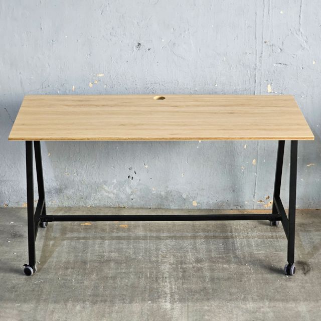 Bàn làm việc di động 140x60cm gỗ plywood chân sắt hệ bàn FOS FOS002