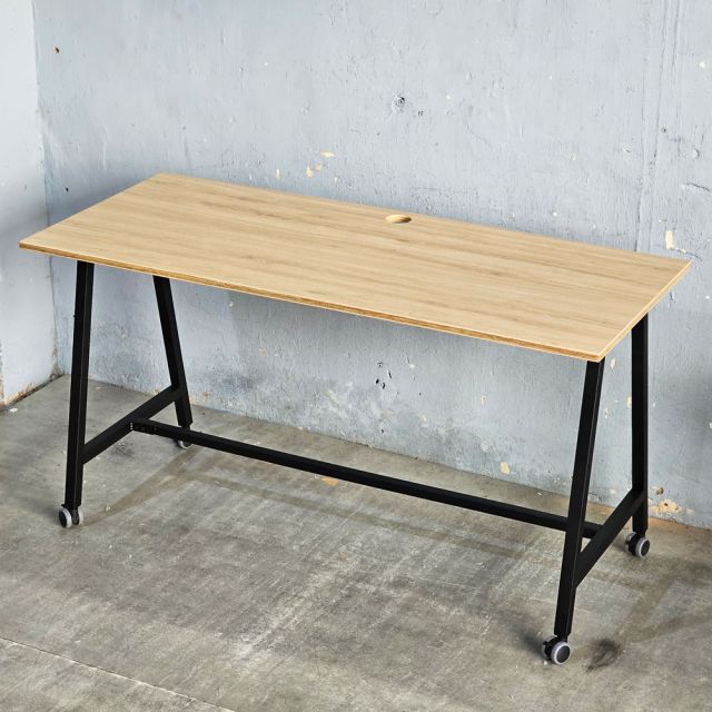 Bàn làm việc di động 140x60cm gỗ plywood chân sắt hệ bàn FOS FOS002