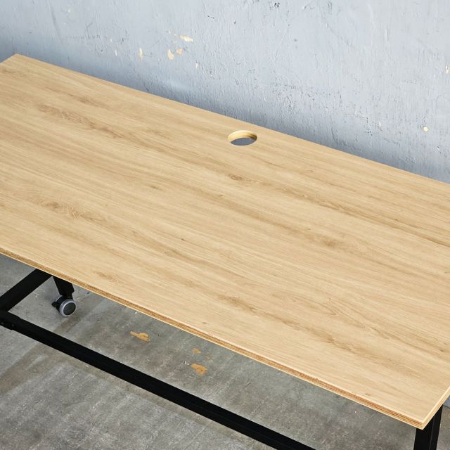 Bàn làm việc di động 140x60cm gỗ plywood chân sắt hệ bàn FOS FOS002