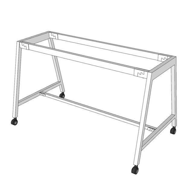 Chân sắt di động cho bàn làm việc 140x80cm sơn tĩnh điện CFOS003