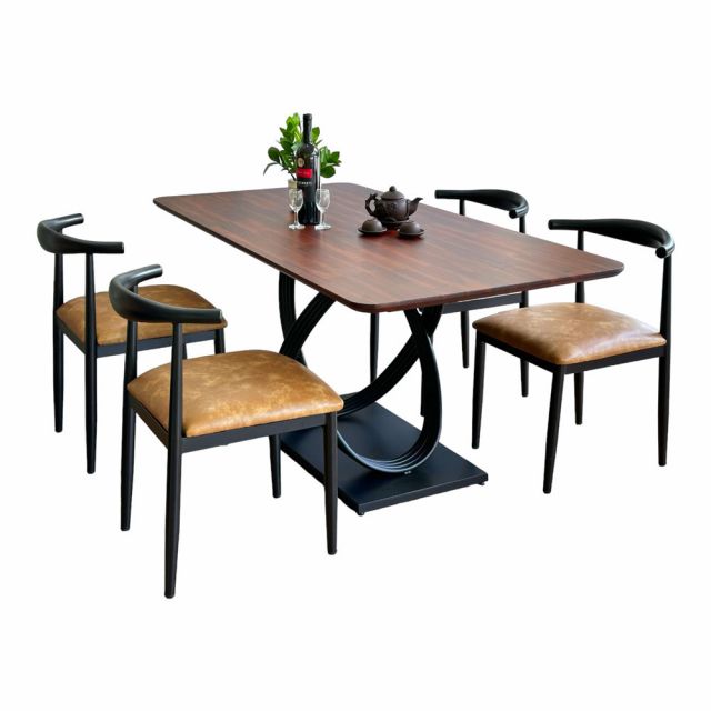 Combo bộ bàn ăn 160x80cm gỗ tràm 4 ghế ngồi CBBA118 Combo bộ bàn ăn 160x80cm gỗ tràm 4 ghế ngồi CBBA118