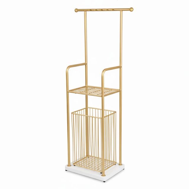 Kệ để đồ phòng tắm có móc treo và giỏ đựng KPT68010