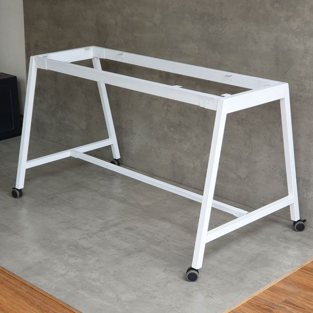 Bàn làm việc di động 140x70cm gỗ cao su chân sắt FOS016