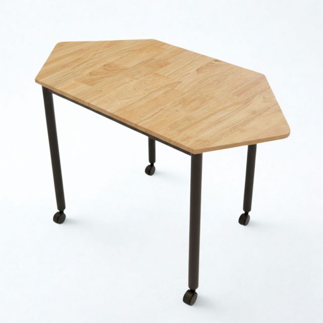 Bàn di động FOS 120x60cm hình thoi gỗ cao su chân sắt FOS019 Bàn di động FOS 120x60cm hình thoi gỗ cao su chân sắt FOS019