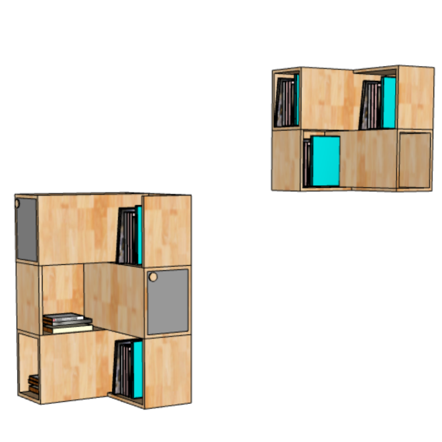 Kệ Góc Tường Gỗ Tự Nhiên TK197 