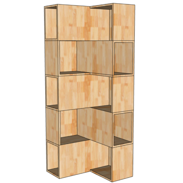 Kệ Góc Tường Gỗ Tự Nhiên TK197 