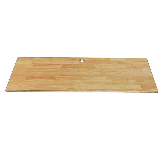 Mặt bàn làm việc chữ nhật 160x60cm gỗ cao su AA có lỗ luồn dây MB034