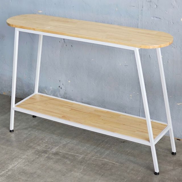 Bàn console 120x30x85cm gỗ cao su chân sắt CST061