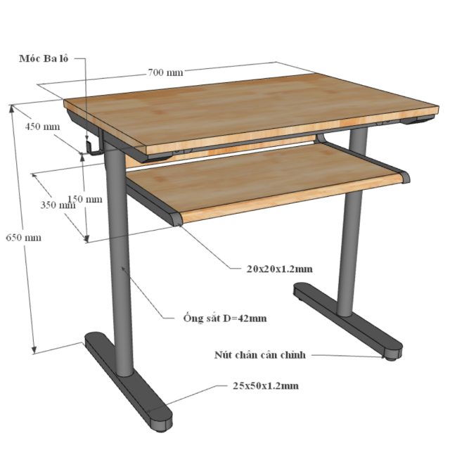 Bàn Học Đơn Hệ Oma TK229