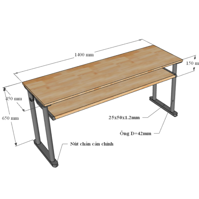 Bàn Học Sinh 2 Chổ Ngồi Hệ Oma TK230