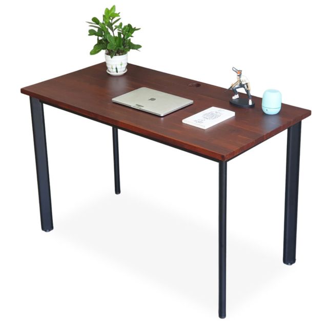 Bàn làm việc 120x60cm gỗ tràm chân sắt lắp ráp hệ Oval HBOV049 Bàn làm việc 120x60cm gỗ tràm chân sắt lắp ráp hệ Oval HBOV049
