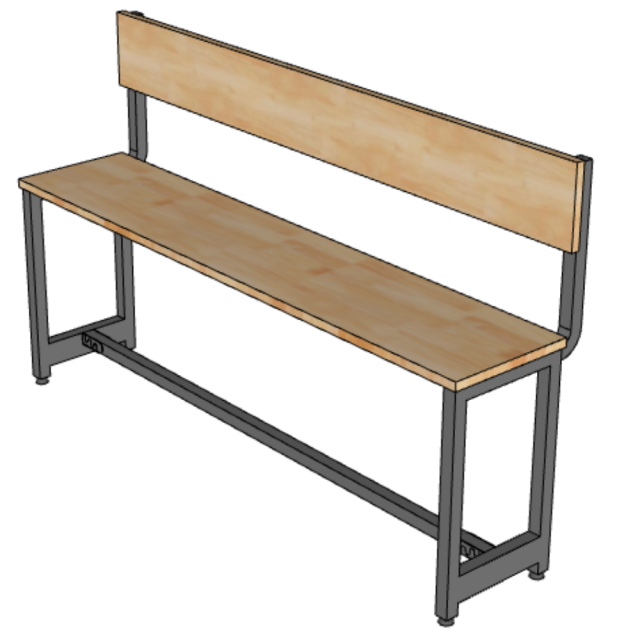 Ghế Trường Học 2 Chổ Ngồi Lắp Ráp TK227