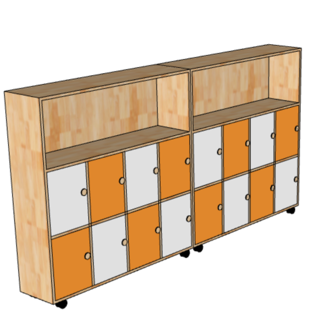 Modul Tủ Cho Trẻ Mầm Non Gỗ Tự Nhiên TK210