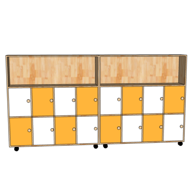 Modul Tủ Cho Trẻ Mầm Non Gỗ Tự Nhiên TK210