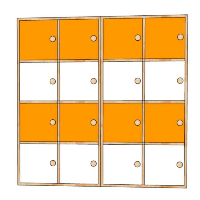 Modul Tủ Tư Trang Cho Trẻ Mầm Non TK208