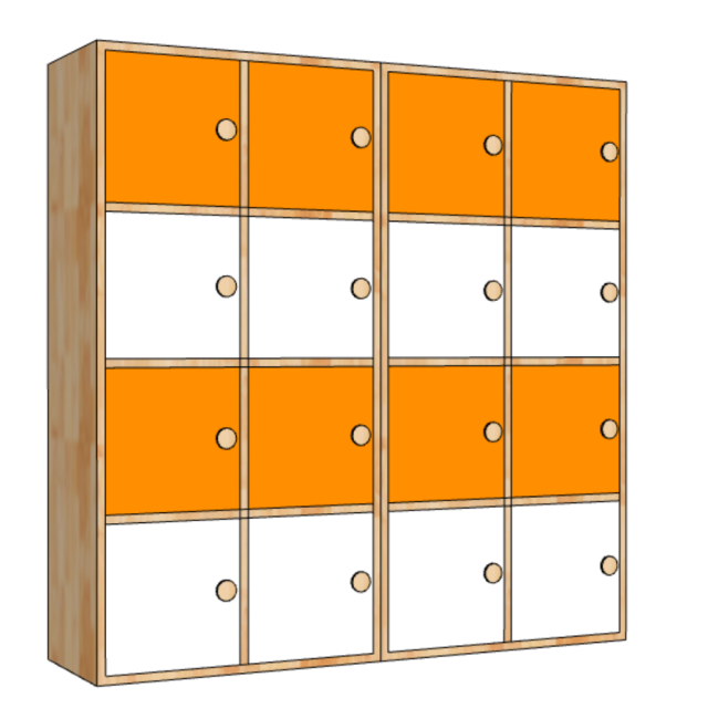 Modul Tủ Tư Trang Cho Trẻ Mầm Non TK208