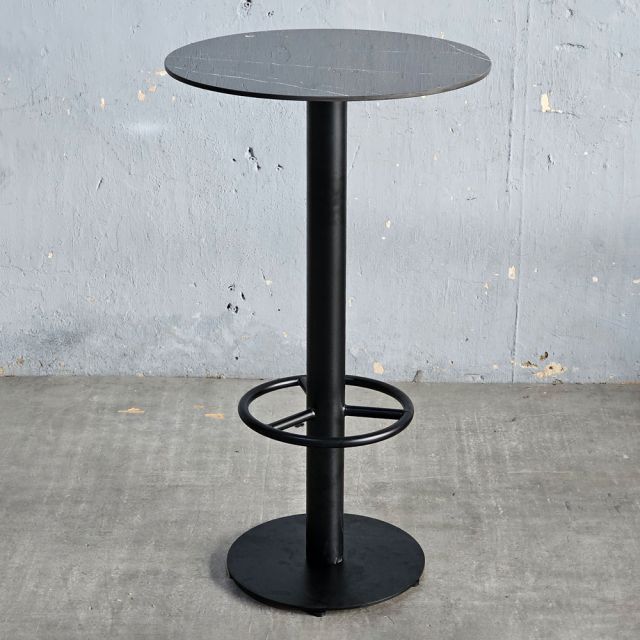 Bàn bar tròn mặt đá 60cm chân sắt có gác chân BB026