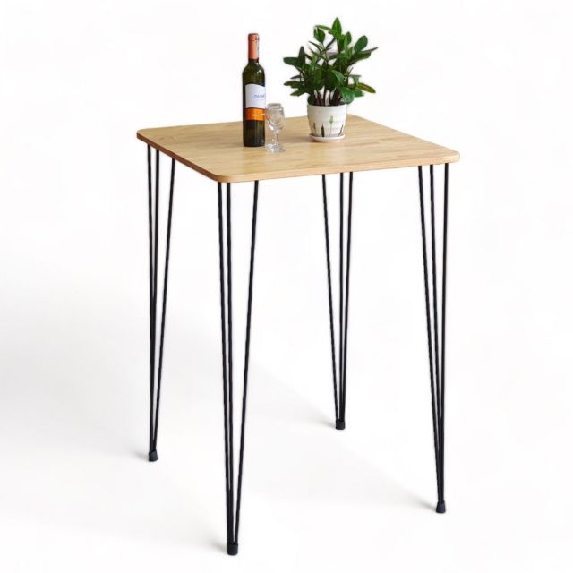 Bàn bar mặt vuông 70x70cm chân sắt Hairpin sơn tĩnh điện BB024 Bàn bar mặt vuông 70x70cm chân sắt Hairpin sơn tĩnh điện BB024