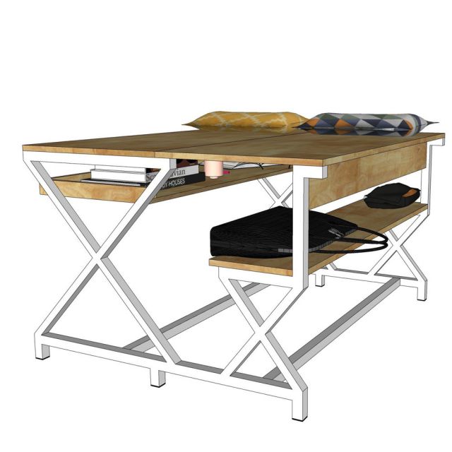 Bàn Học Sinh Liền Ghế Trường Nội Trú 120x100cm Gỗ Cao Su TK232