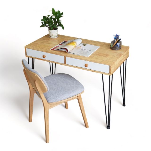 Combo bộ bàn ghế làm việc 120x60cm gỗ cao su CB68189 Combo bộ bàn ghế làm việc 120x60cm gỗ cao su CB68189