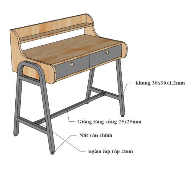 Bàn Làm Việc Tại Nhà 1m TK259