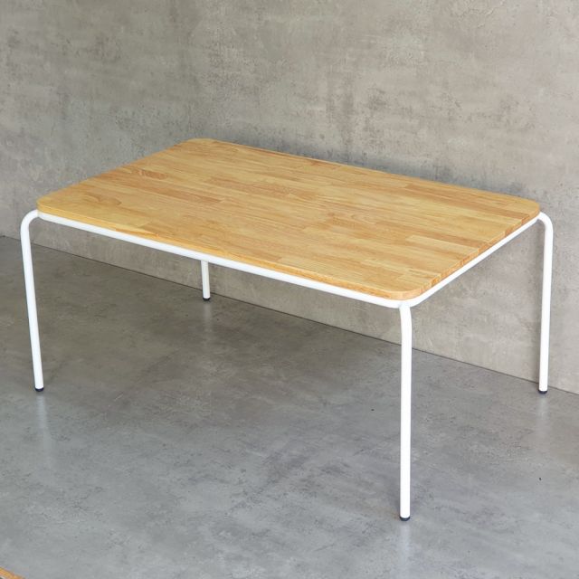 Bộ bàn mầm non chữ nhật 100x60cm và 4 ghế tròn gỗ KGD039