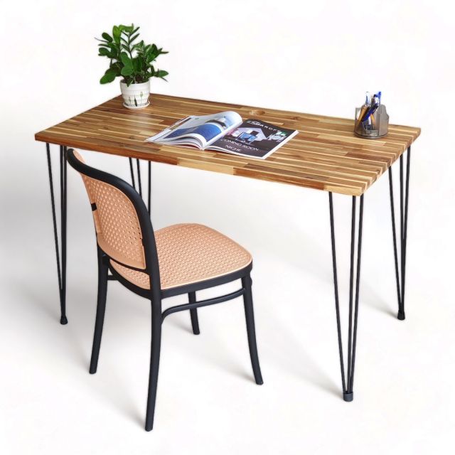 Combo bộ bàn ghế làm việc 120x60cm gỗ tràm CB68192 Combo bộ bàn ghế làm việc 120x60cm gỗ tràm CB68192