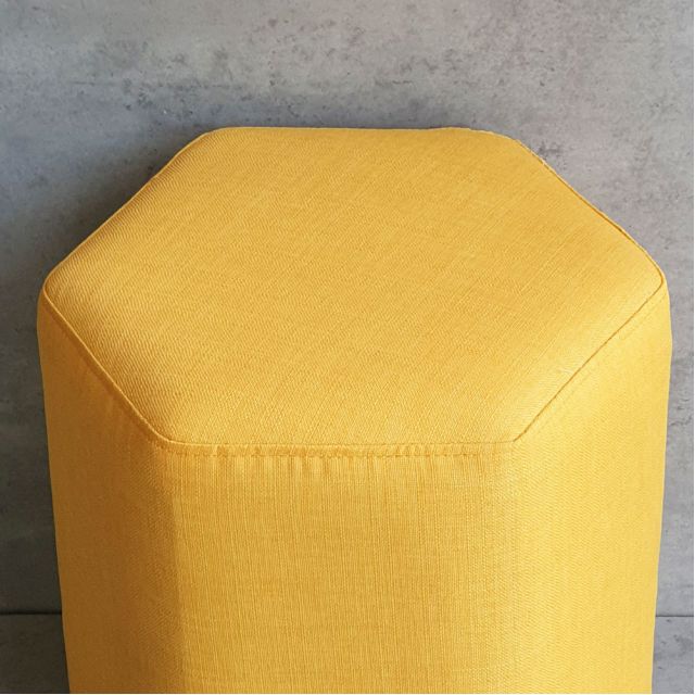 Ghế đôn sofa hình lục giác bọc nệm vải bố GDSF007