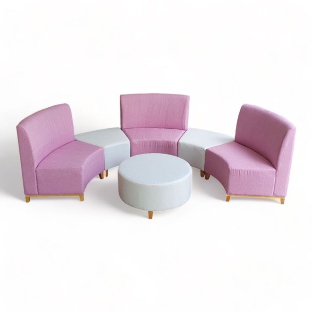 Bộ ghế sofa phòng chờ bọc nệm vải bố ghép nối GSD68068 Bộ ghế sofa phòng chờ bọc nệm vải bố ghép nối GSD68068