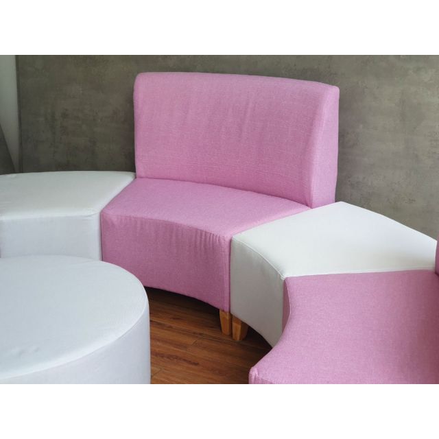 Bộ ghế sofa phòng chờ bọc nệm vải bố ghép nối GSD68068