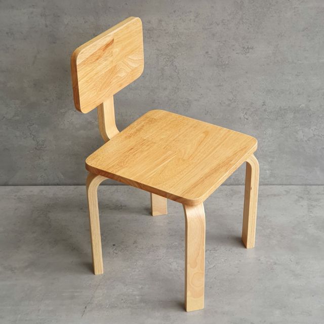 Ghế trẻ em có tựa 30x30x56cm gỗ cao su khung chân plywood GTE001