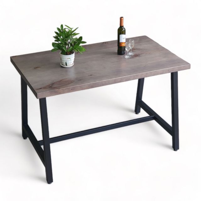Bàn cafe chữ nhật 120x70cm gỗ thông chân sắt chữ A CFD68196 Bàn cafe chữ nhật 120x70cm gỗ thông chân sắt chữ A CFD68196