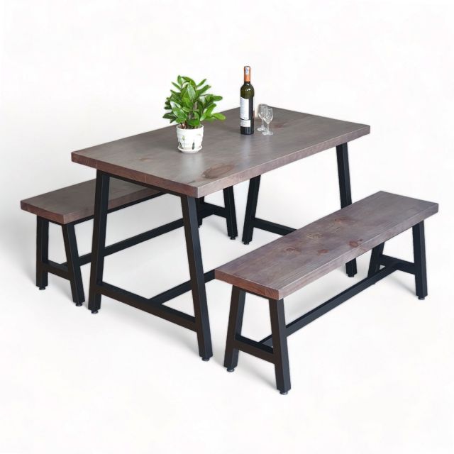 Combo bộ bàn ghế cafe chữ nhật và 2 ghế băng dài CBCF276 Combo bộ bàn ghế cafe chữ nhật và 2 ghế băng dài CBCF276