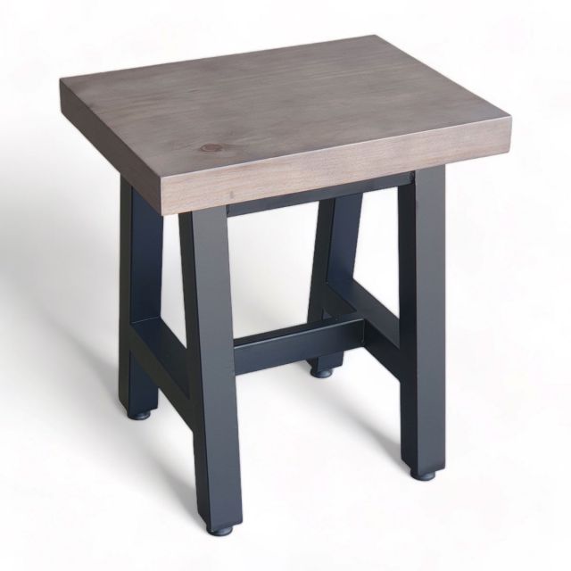 Ghế đôn chữ nhật 40x30cm gỗ thông chân sắt sơn tĩnh điện GCF163 Ghế đôn chữ nhật 40x30cm gỗ thông chân sắt sơn tĩnh điện GCF163