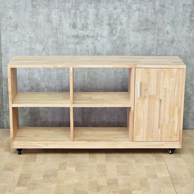 Kệ sách di động 120x30x60cm gỗ cao su KS68340