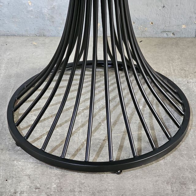 Bàn cafe tròn 60cm gỗ cao su chân sắt loa kèn CFD68119