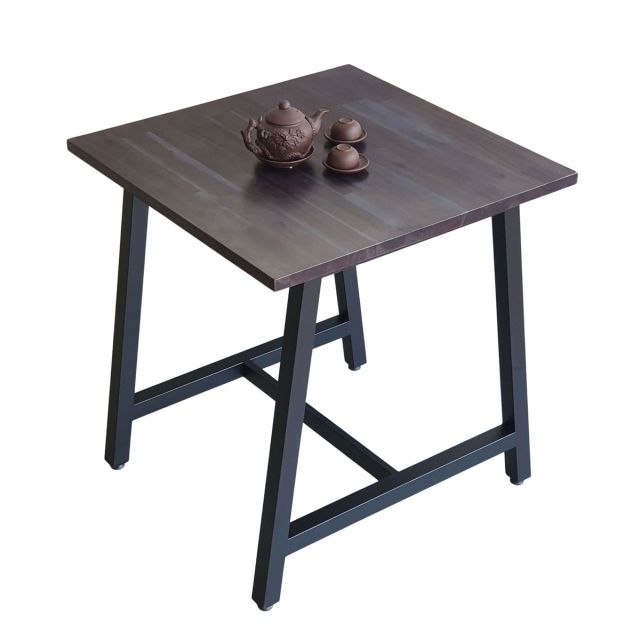 Bàn cafe vuông 70x70cm gỗ tràm chân sắt chữ A CFD68197 Bàn cafe vuông 70x70cm gỗ tràm chân sắt chữ A CFD68197