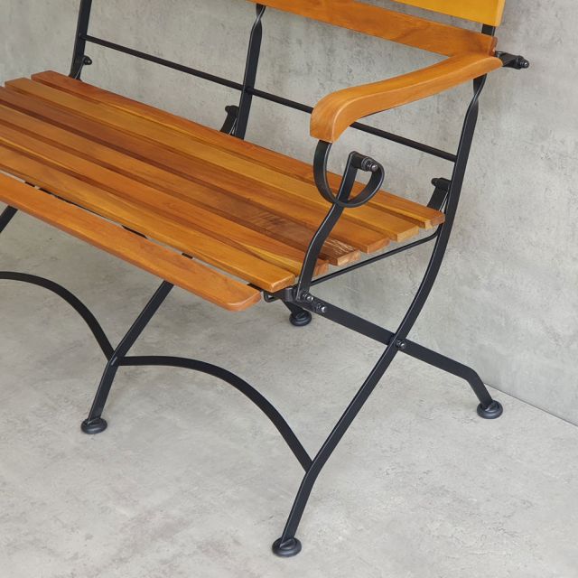 Ghế đôi gấp gọn REFORD gỗ tràm khung sắt GBD009