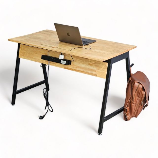 Bàn ZDesk có giá treo đồ 120x60cm gỗ cao su chân sắt lắp ráp ZD011 Bàn ZDesk có giá treo đồ 120x60cm gỗ cao su chân sắt lắp ráp ZD011