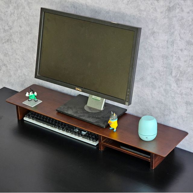Kệ màn hình máy tính 100x20x10cm gỗ cao su MS68019