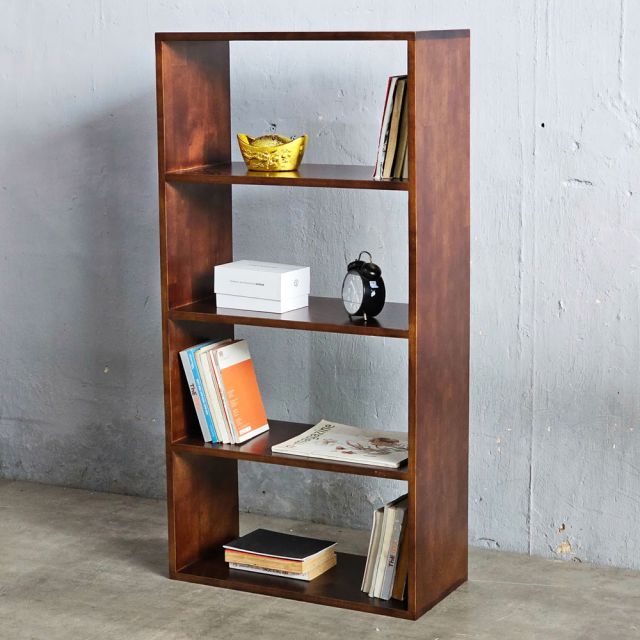 Kệ sách gỗ 4 tầng 60x28x120cm gỗ cao su KS68213