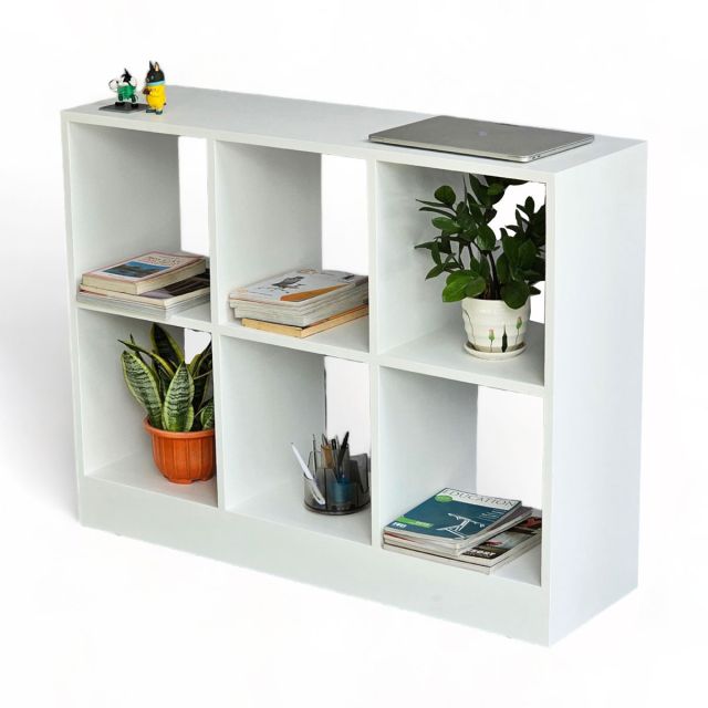Kệ sách ô vuông đặt thấp 100x30x78cm gỗ cao su KS68216 Kệ sách ô vuông đặt thấp 100x30x78cm gỗ cao su KS68216