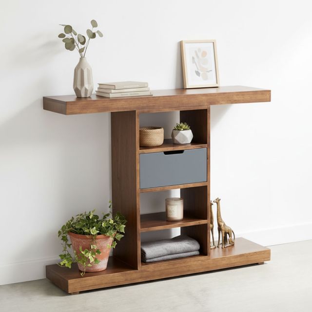 Bàn console có ngăn kéo 110x30x85cm gỗ cao su CST063