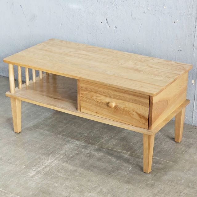 Bàn sofa chữ nhật có ngăn kéo 100x50cm gỗ tần bì TT68261
