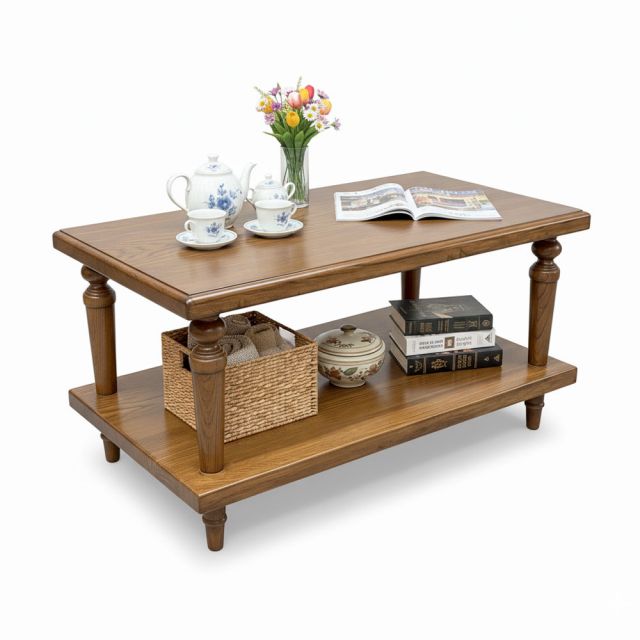 Bàn sofa chữ nhật INDOCHI 120x60x55cm gỗ tần bì TT68258