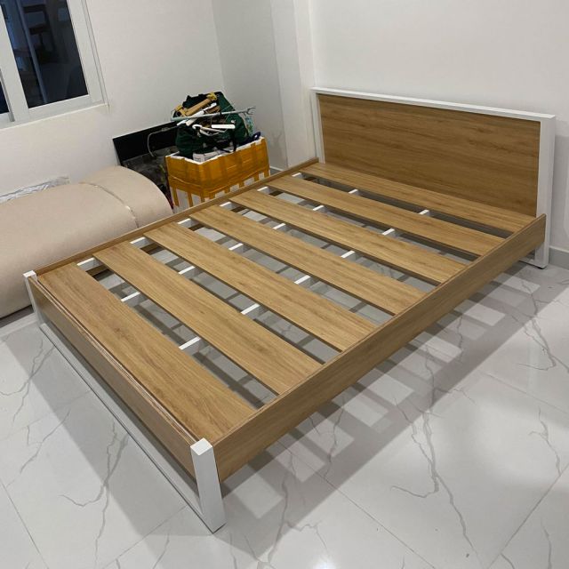 Giường ngủ gỗ plywood phủ melamin