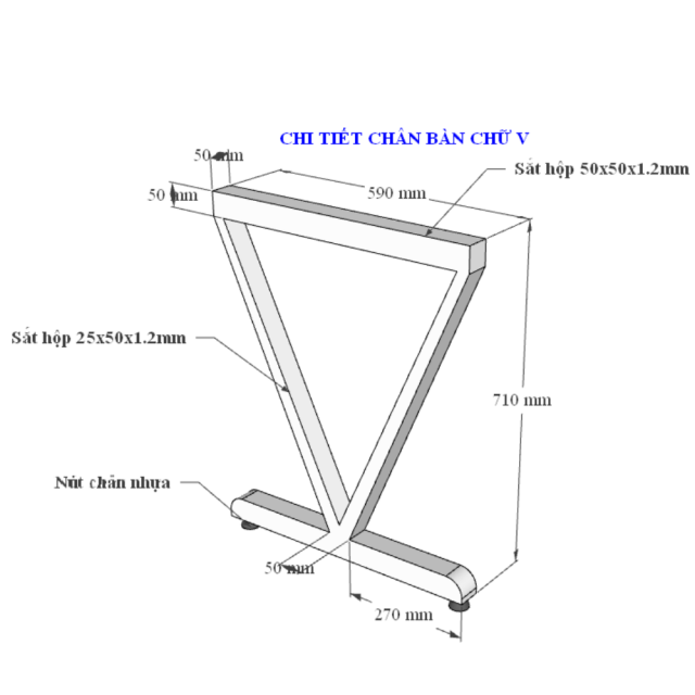 HBVC003 - Bàn làm việc 140x60 VConcept chân sắt lắp ráp