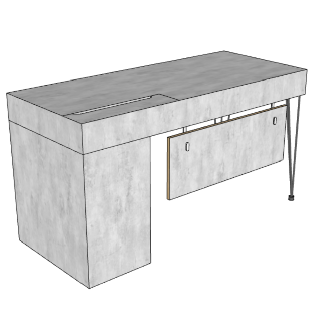 Bàn Làm Việc 1m4 Gỗ Plywood TK291